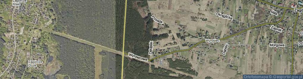 Zdjęcie satelitarne Zakątek ul.