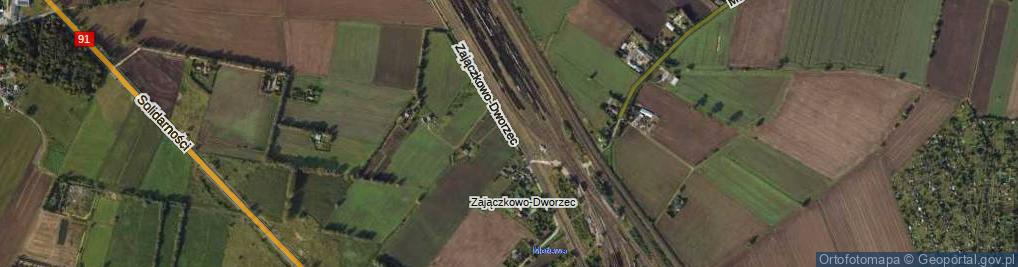 Zdjęcie satelitarne Zajączkowo-Dworzec ul.
