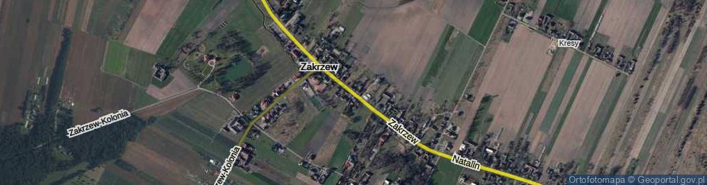 Zdjęcie satelitarne Zakrzew ul.