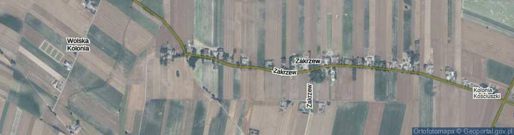 Zdjęcie satelitarne Zakrzew ul.