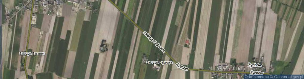 Zdjęcie satelitarne Zakrzyn-Dąbrowa ul.