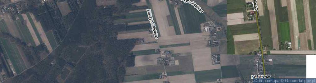 Zdjęcie satelitarne Zakrzyn-Glapiniec ul.