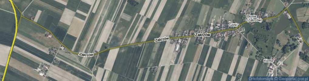 Zdjęcie satelitarne Zakrzów ul.
