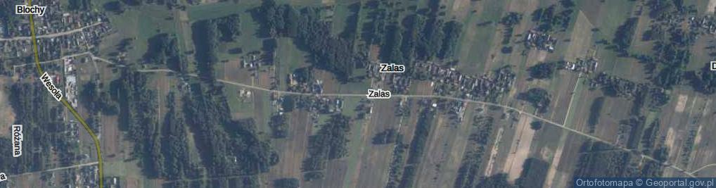 Zdjęcie satelitarne Zalas ul.