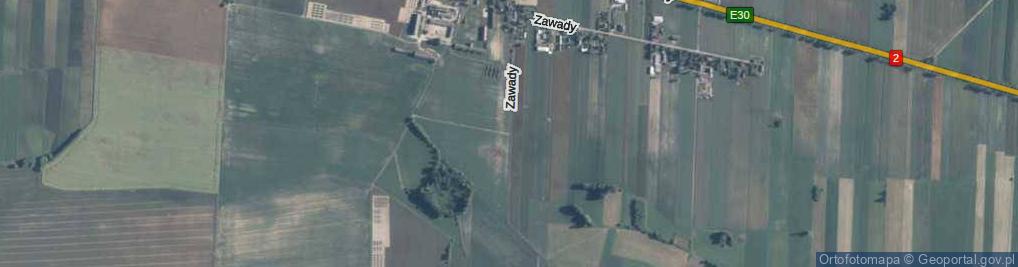 Zdjęcie satelitarne Zawady ul.