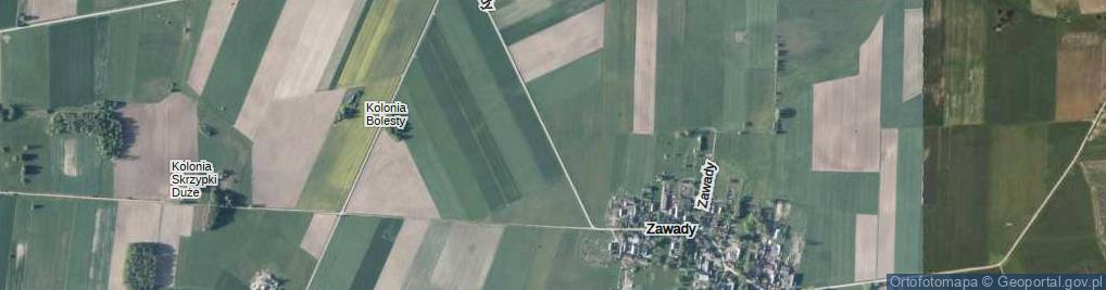 Zdjęcie satelitarne Zawady ul.