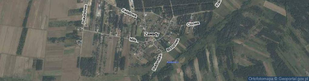 Zdjęcie satelitarne Zawady ul.