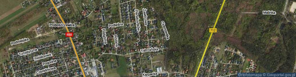 Zdjęcie satelitarne Zawilcowa ul.