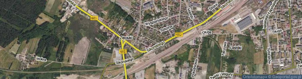 Zdjęcie satelitarne Żabia ul.