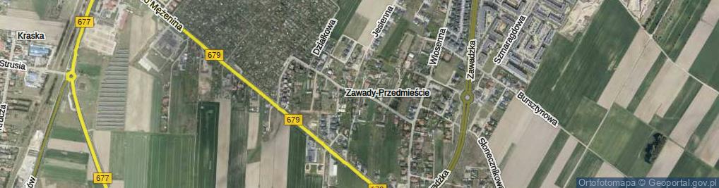 Zdjęcie satelitarne Zawady Przedmieście ul.