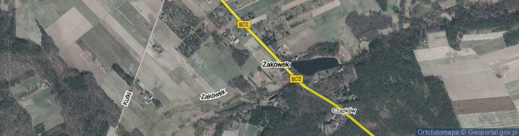 Zdjęcie satelitarne Żakówek ul.