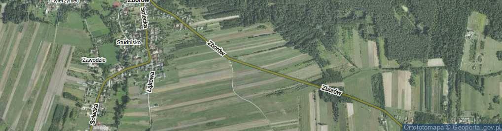 Zdjęcie satelitarne Zborów ul.