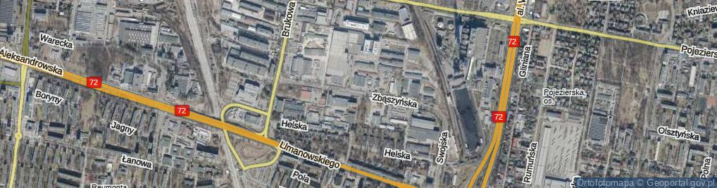 Zdjęcie satelitarne Zbąszyńska ul.