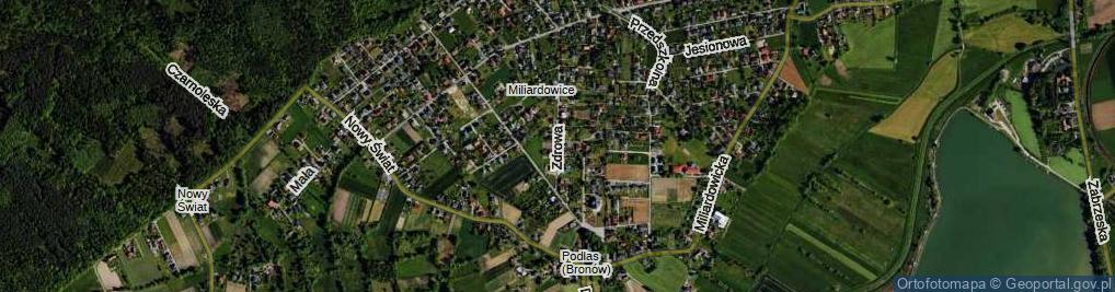 Zdjęcie satelitarne Zdrowa ul.