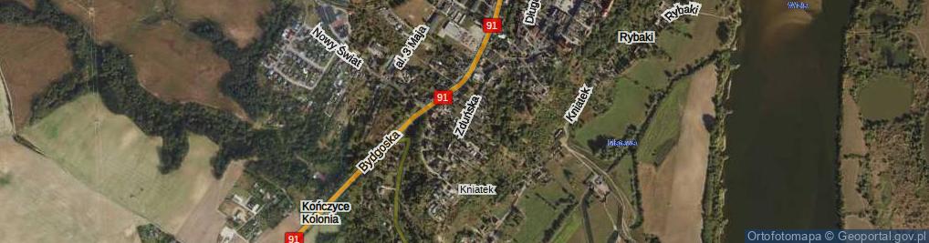 Zdjęcie satelitarne Zduńska ul.