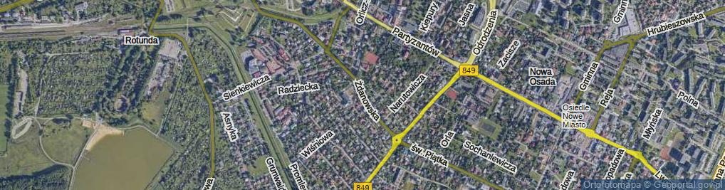 Zdjęcie satelitarne Żdanowska ul.