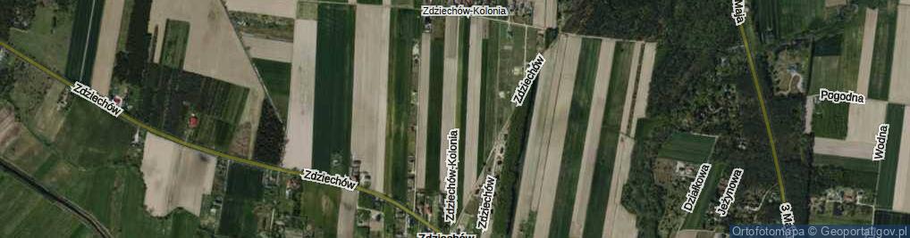 Zdjęcie satelitarne Zdziechów-Kolonia ul.