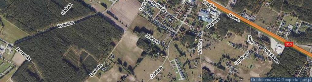 Zdjęcie satelitarne Zefirowa ul.