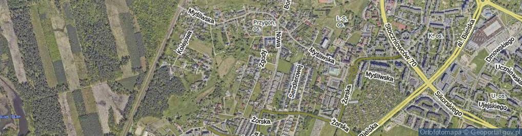 Zdjęcie satelitarne Zgody ul.