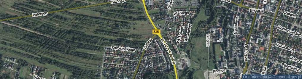 Zdjęcie satelitarne Zielona ul.