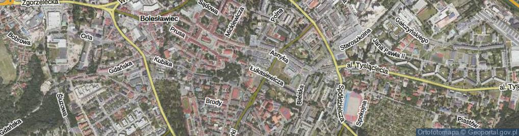 Zdjęcie satelitarne Zielna ul.
