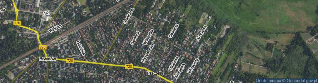 Zdjęcie satelitarne Zielona ul.