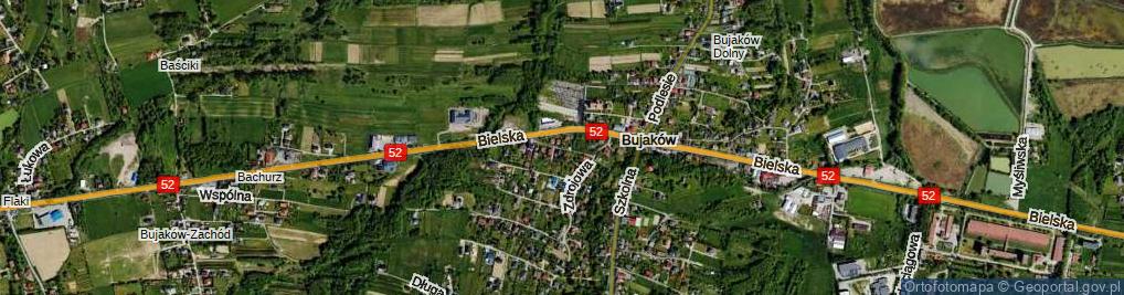 Zdjęcie satelitarne Zielona ul.