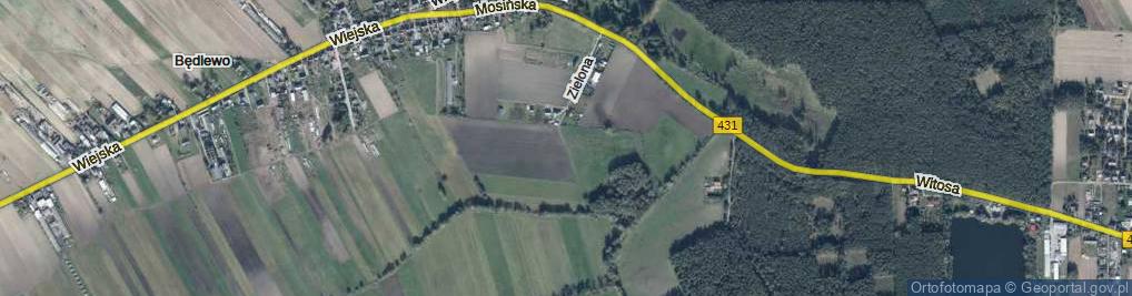 Zdjęcie satelitarne Zielona ul.