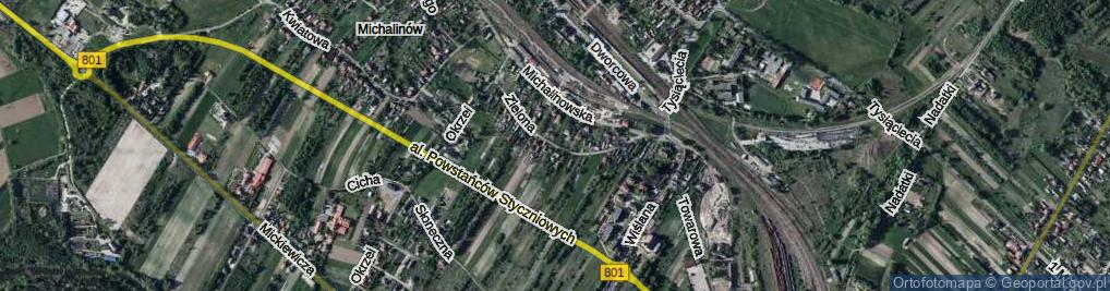 Zdjęcie satelitarne Zielona ul.