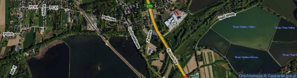 Zdjęcie satelitarne Zielona ul.