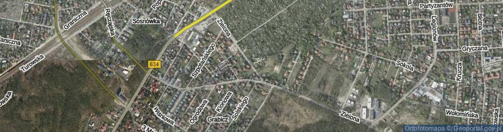 Zdjęcie satelitarne Zielona ul.