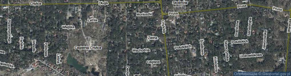 Zdjęcie satelitarne Zielna ul.