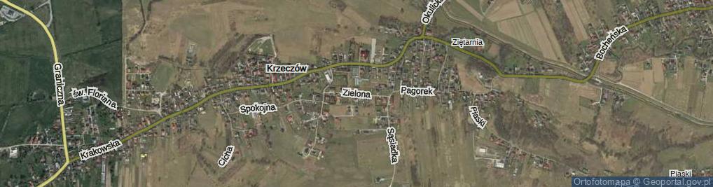 Zdjęcie satelitarne Zielona ul.