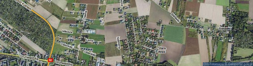 Zdjęcie satelitarne Zielona ul.