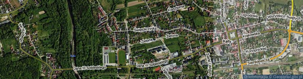 Zdjęcie satelitarne Zielona ul.