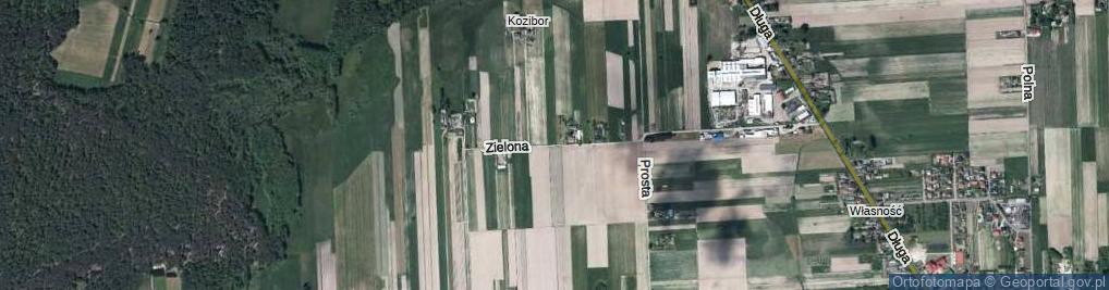 Zdjęcie satelitarne Zielona ul.