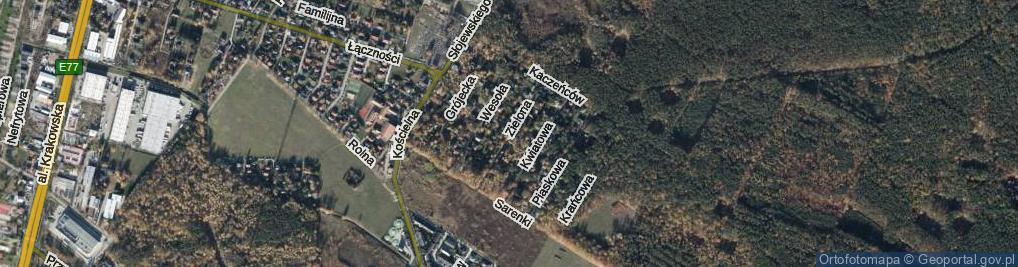 Zdjęcie satelitarne Zielona ul.