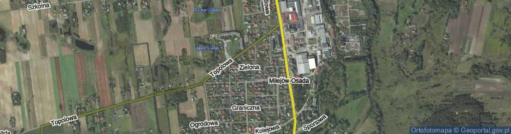 Zdjęcie satelitarne Zielona ul.