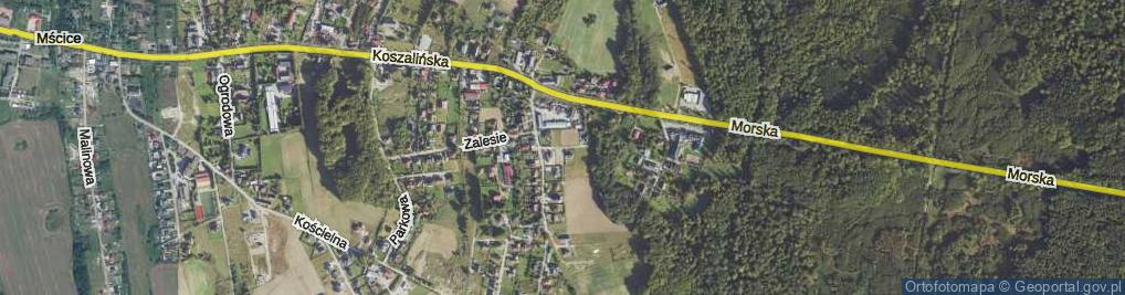 Zdjęcie satelitarne Zielona ul.