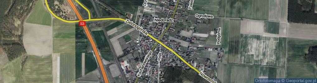 Zdjęcie satelitarne Zielonogórska ul.