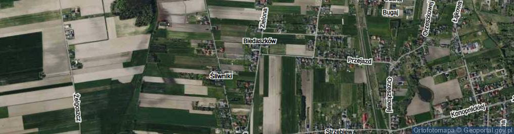 Zdjęcie satelitarne Zielona ul.