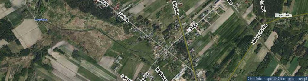 Zdjęcie satelitarne Zielona ul.