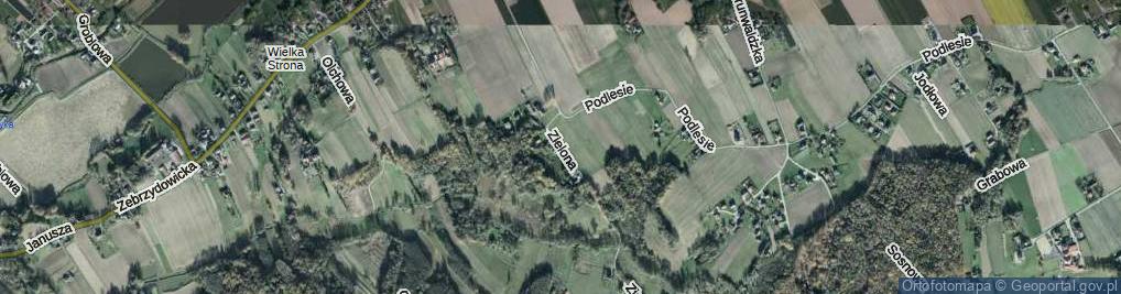 Zdjęcie satelitarne Zielona ul.