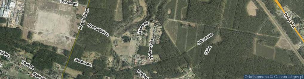 Zdjęcie satelitarne Zielone Pola ul.