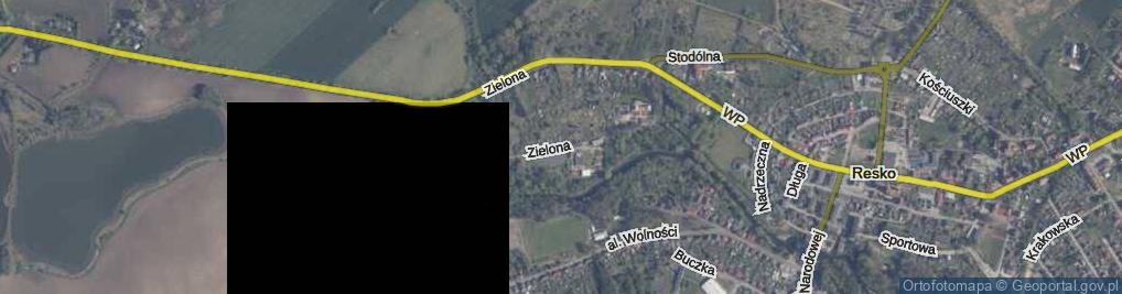 Zdjęcie satelitarne Zielona ul.