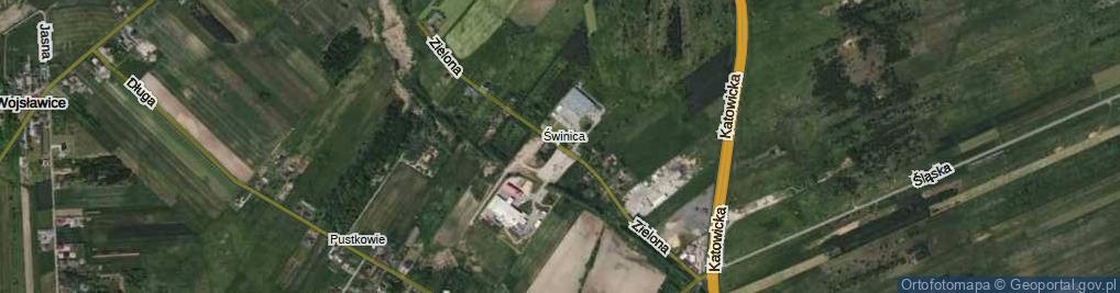 Zdjęcie satelitarne Zielona ul.