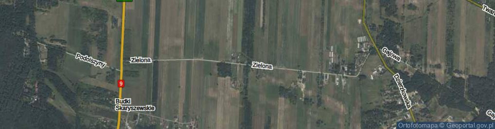 Zdjęcie satelitarne Zielona ul.