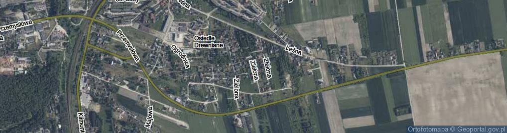 Zdjęcie satelitarne Zielona ul.