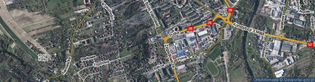 Zdjęcie satelitarne Zielona ul.