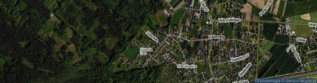 Zdjęcie satelitarne Zimowa ul.